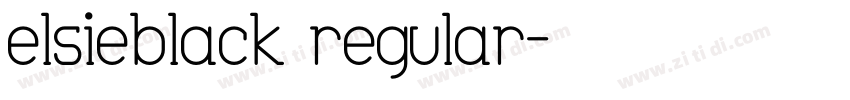 elsieblack regular字体转换